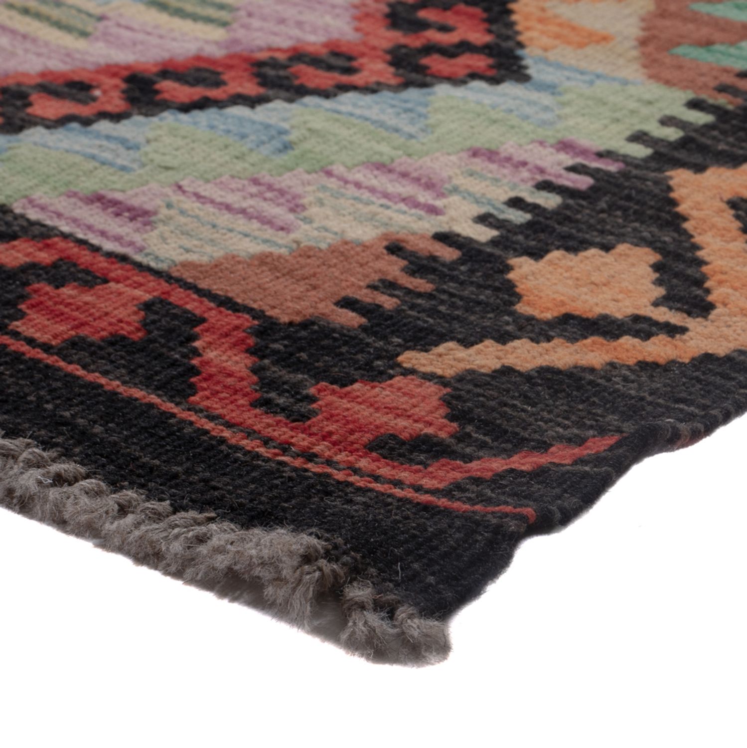 Runner Kelim Rug - Splash - 305 x 87 cm - multicolored