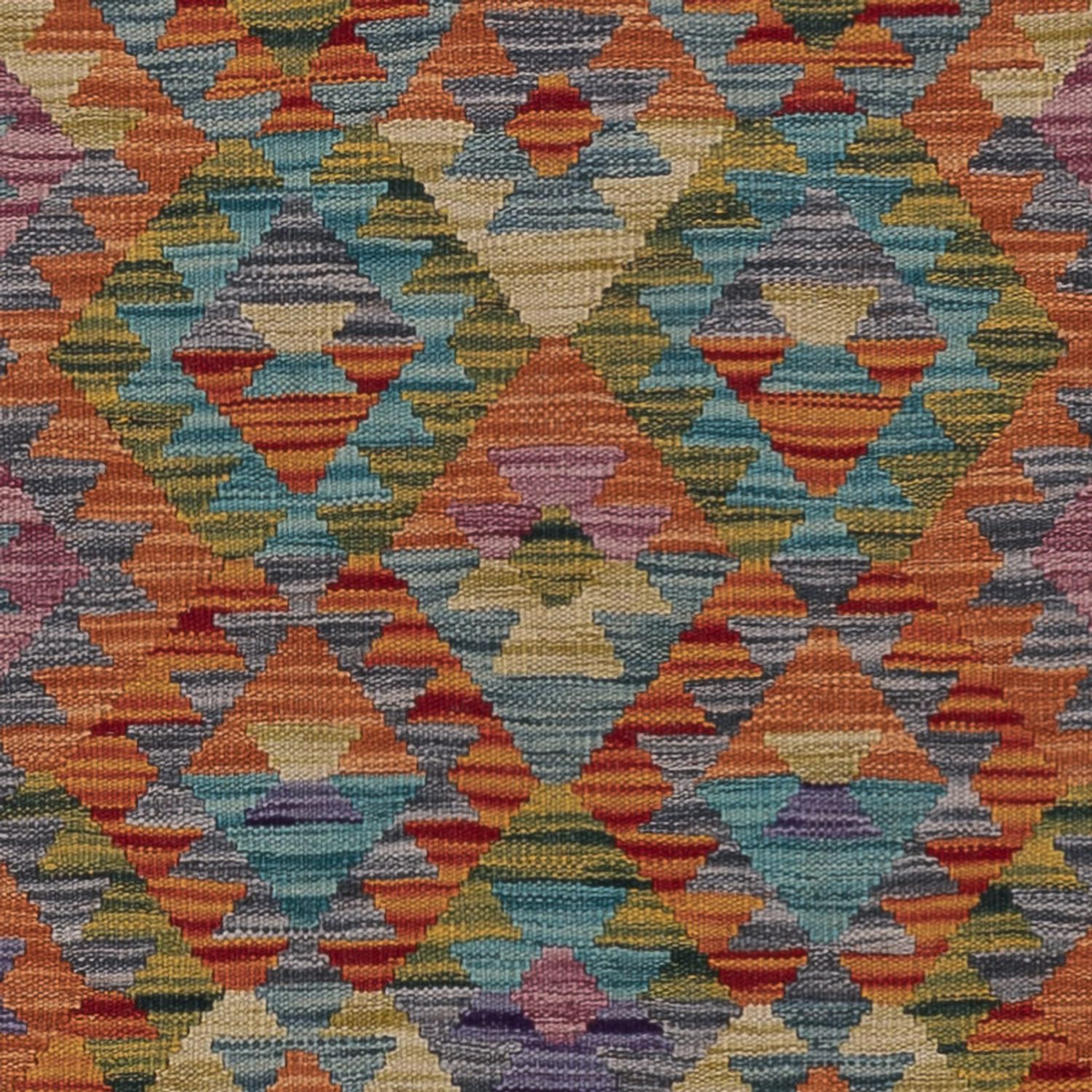 Runner Kelim Rug - Splash - 297 x 75 cm - multicolored