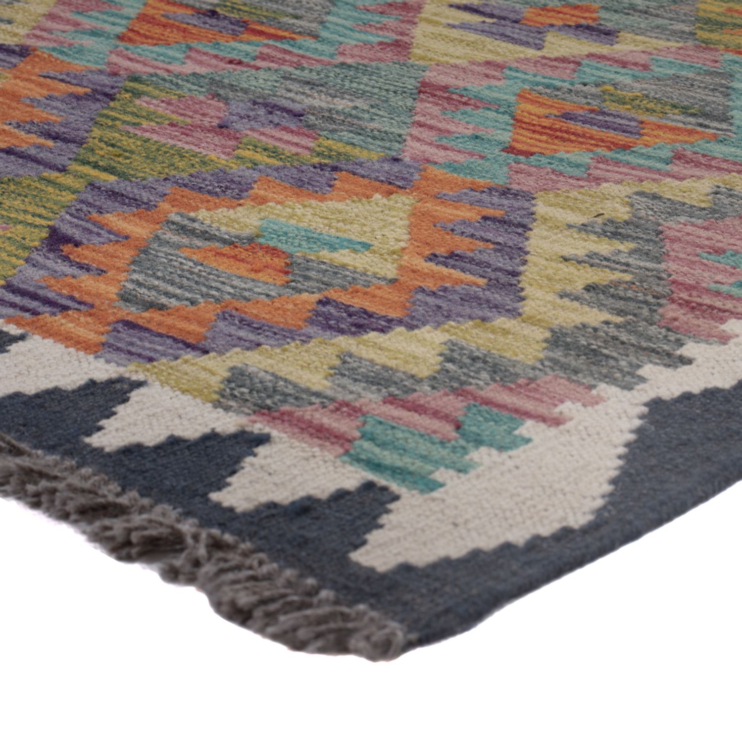 Runner Kelim Rug - Splash - 297 x 75 cm - multicolored