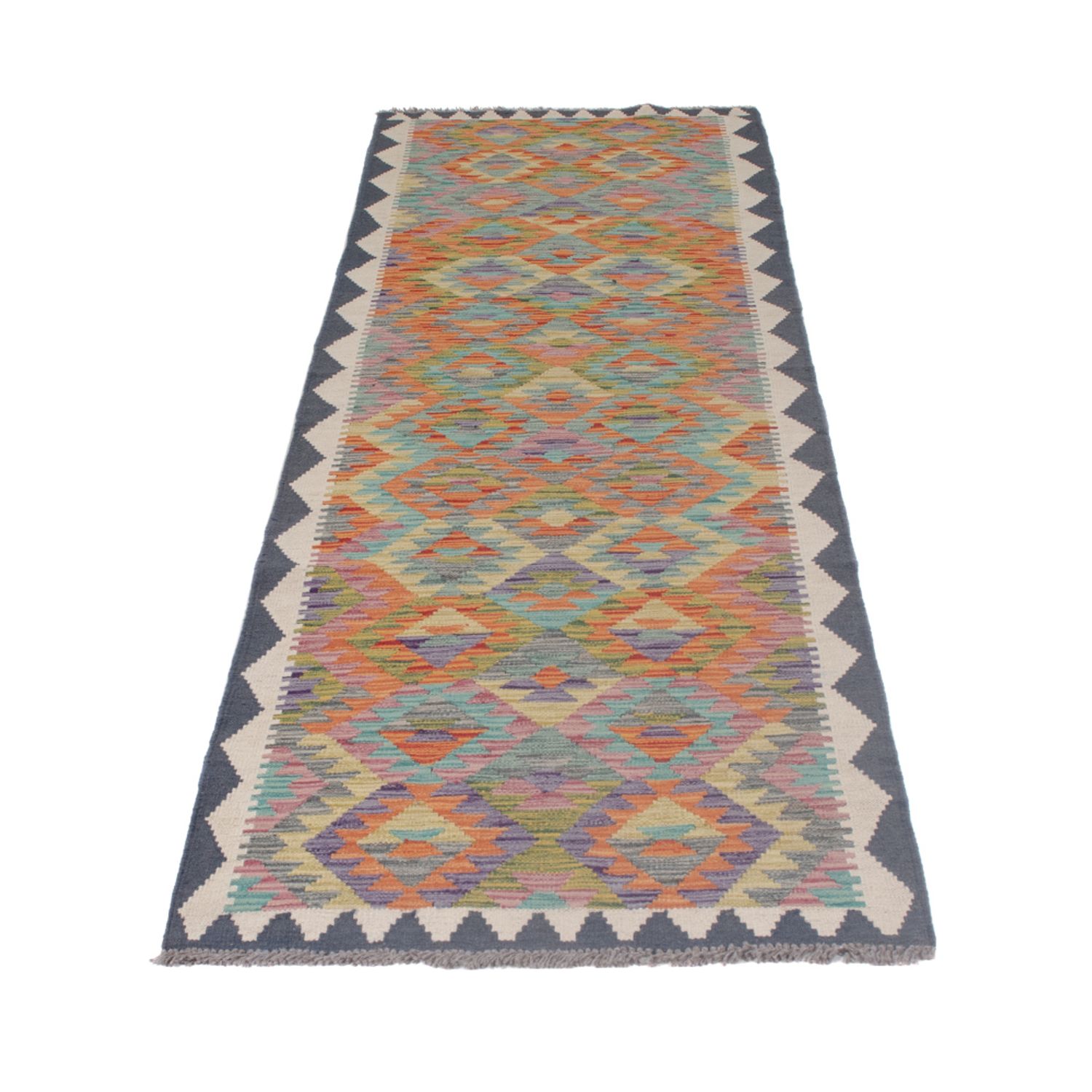 Runner Kelim Rug - Splash - 297 x 75 cm - multicolored
