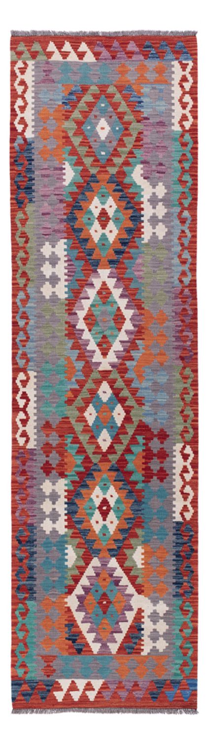 Runner Kelim Rug - Splash - 302 x 82 cm - multicolored