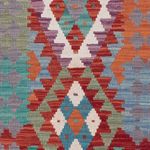 Runner Kelim Rug - Splash - 302 x 82 cm - multicolored