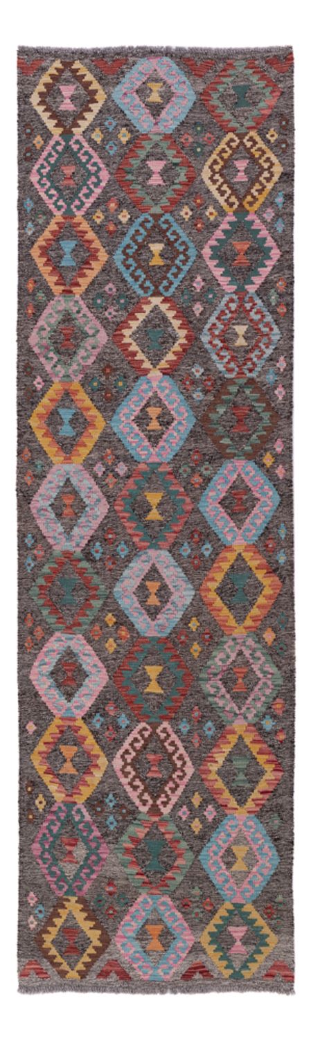Runner Kelim Rug - Splash - 302 x 90 cm - multicolored