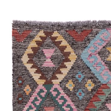 Runner Kelim Rug - Splash - 302 x 90 cm - multicolored
