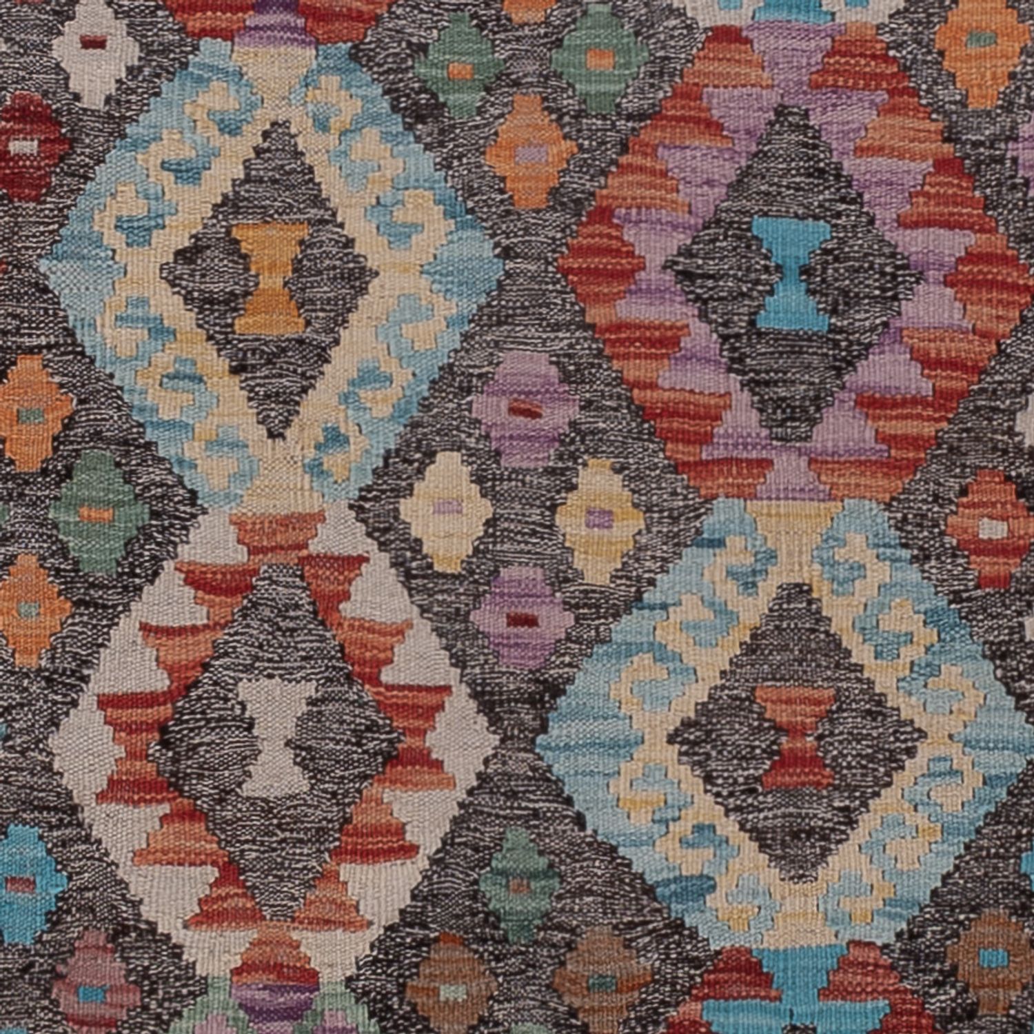 Runner Kelim Rug - Splash - 305 x 88 cm - multicolored