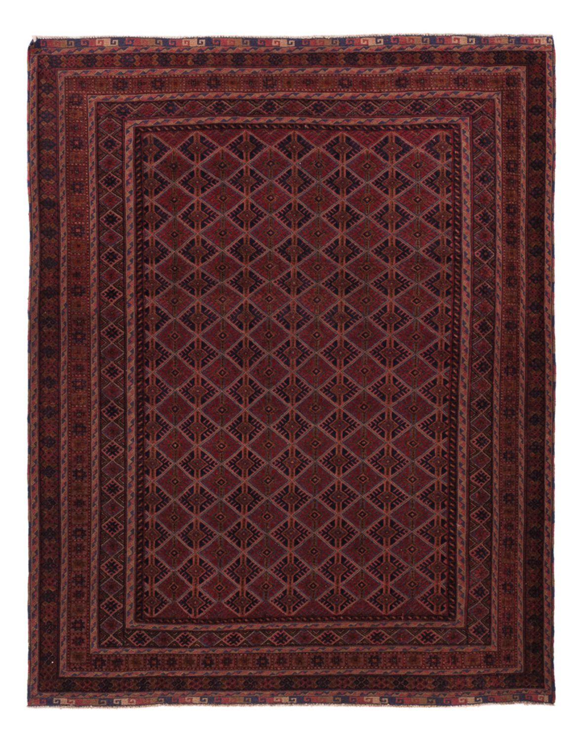 Kelim Rug - Oriental - 193 x 152 cm - dark red