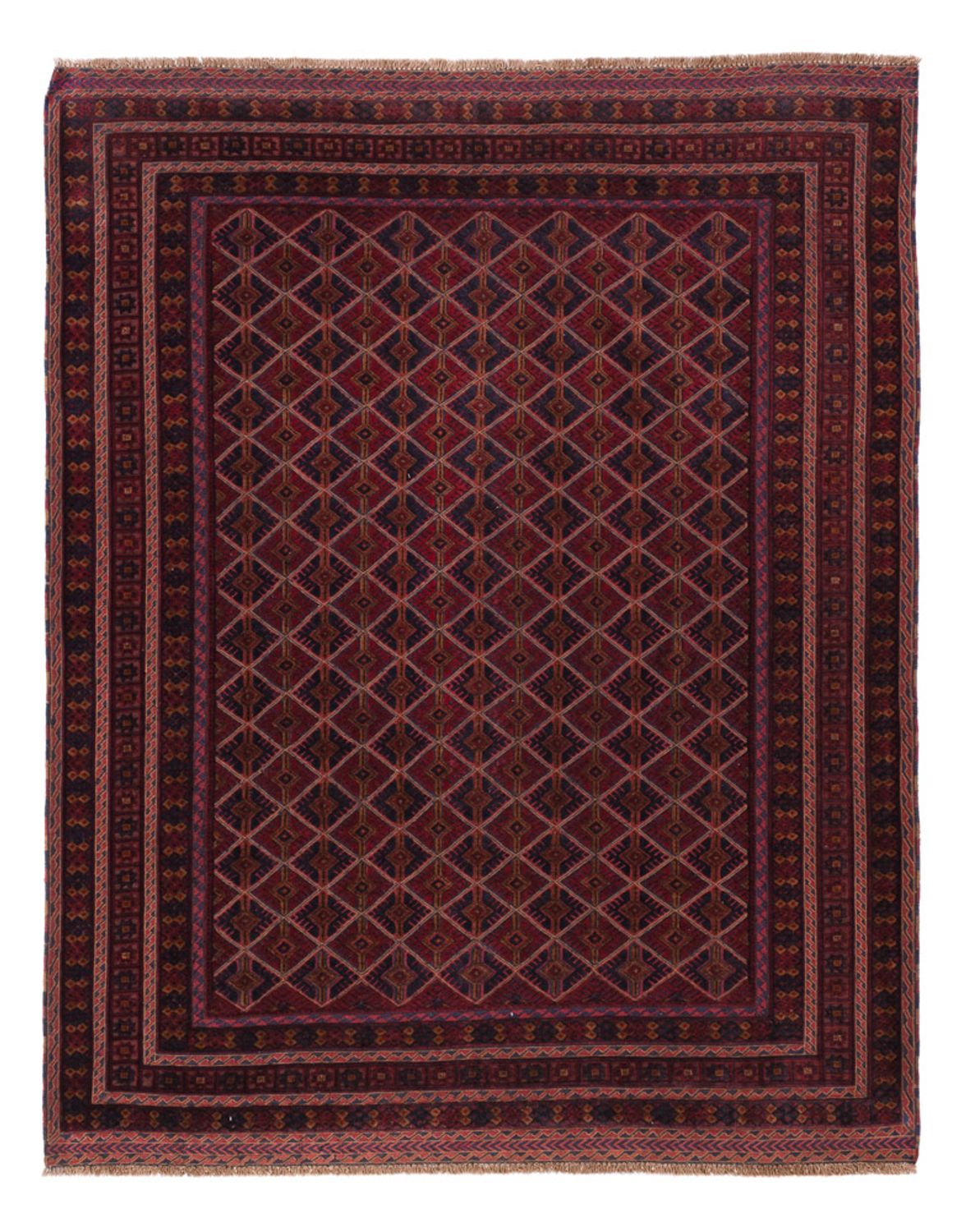 Kelim Rug - Oriental - 191 x 150 cm - dark red