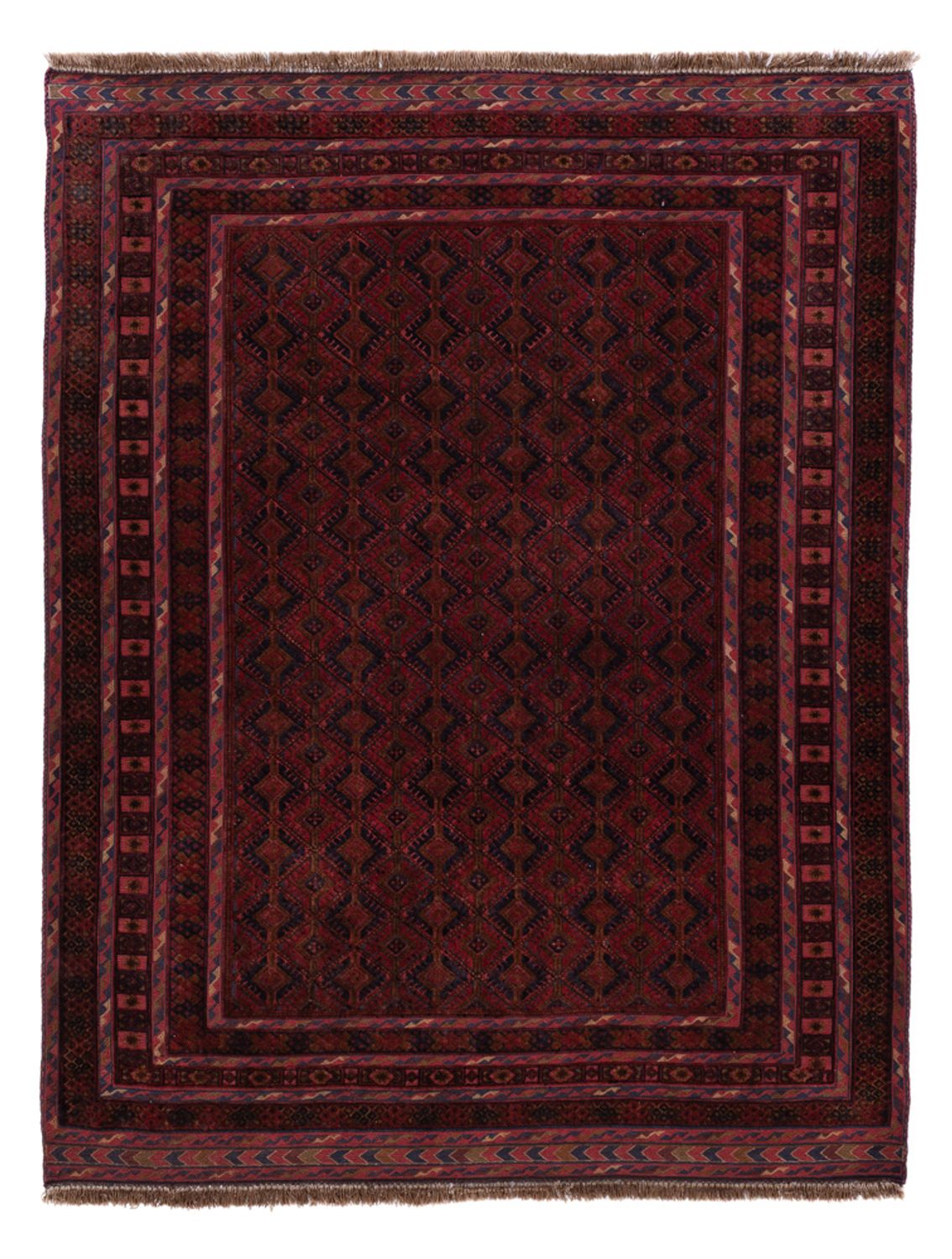 Kelim Rug - Oriental - 194 x 152 cm - dark red