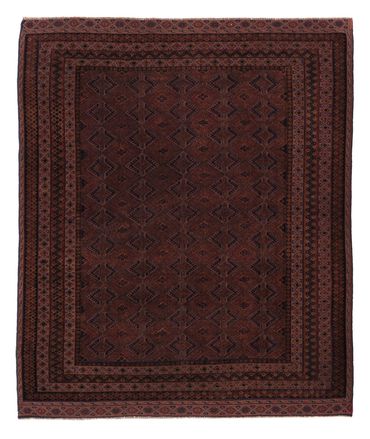 Kelim Rug - Oriental square  - 189 x 156 cm - dark red