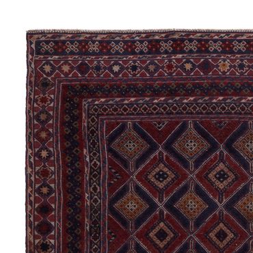 Kelim Rug - Oriental square  - 177 x 157 cm - dark red
