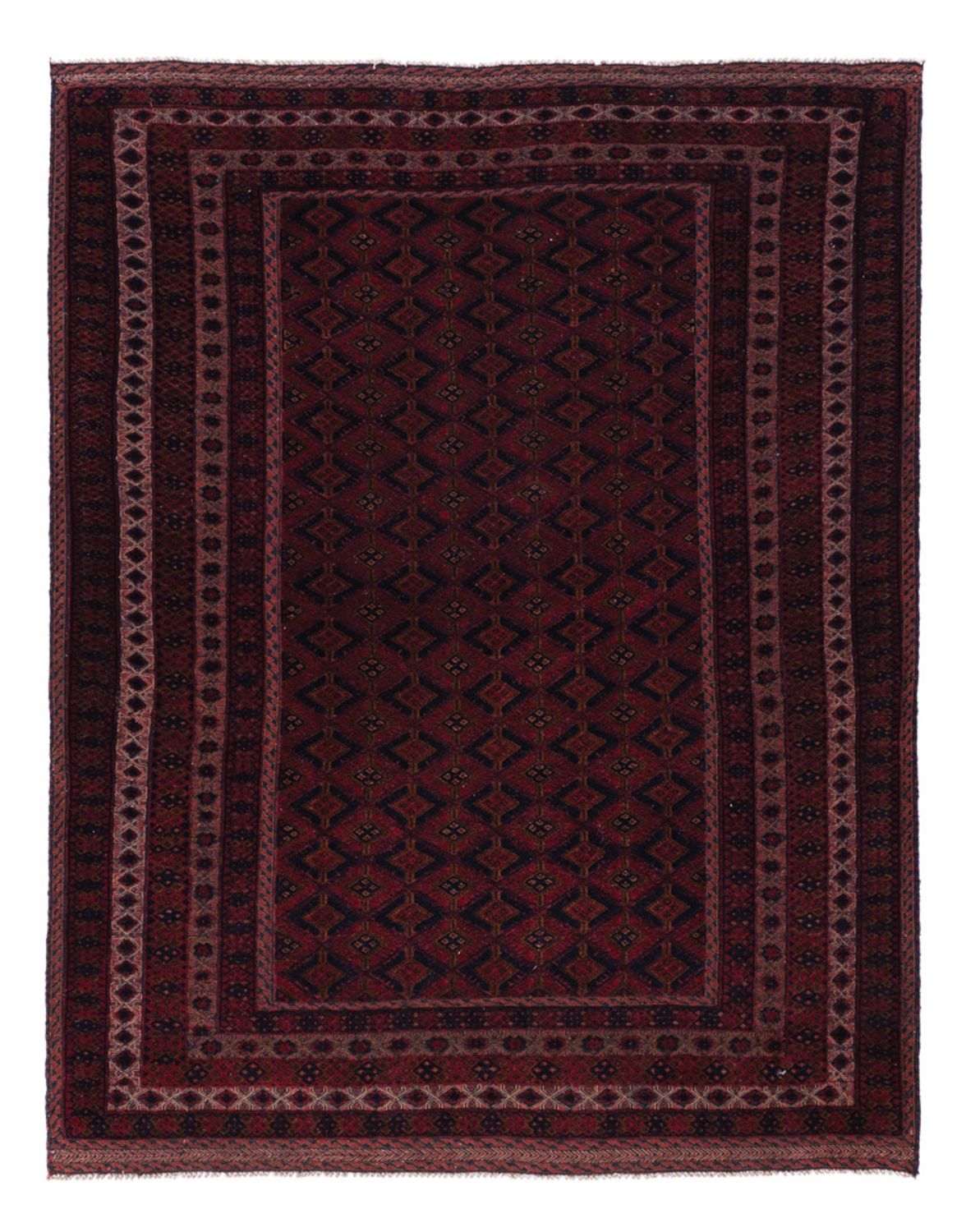 Kelim Rug - Oriental - 198 x 160 cm - dark red