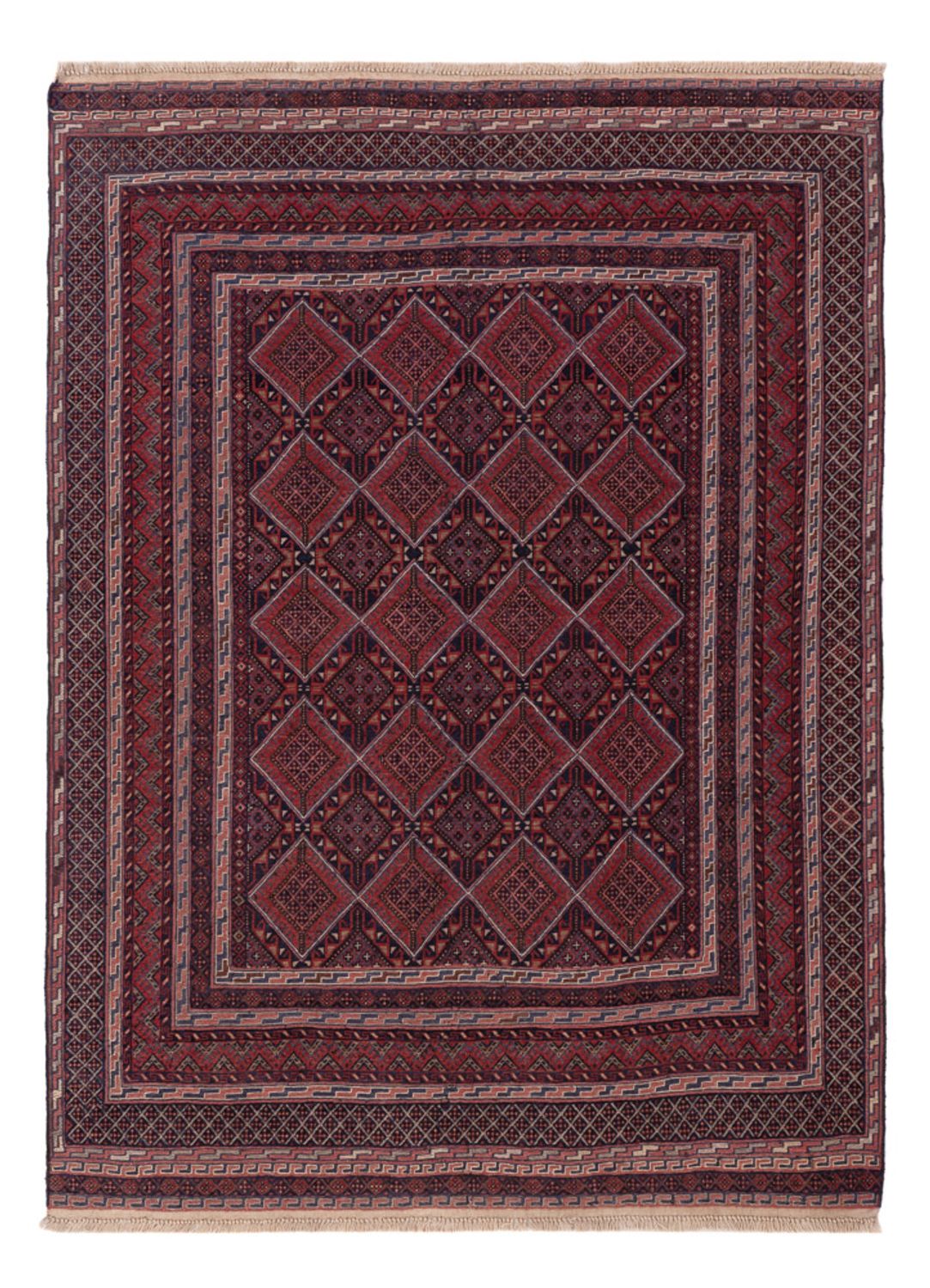 Kelim Rug - Oriental - 196 x 141 cm - dark red