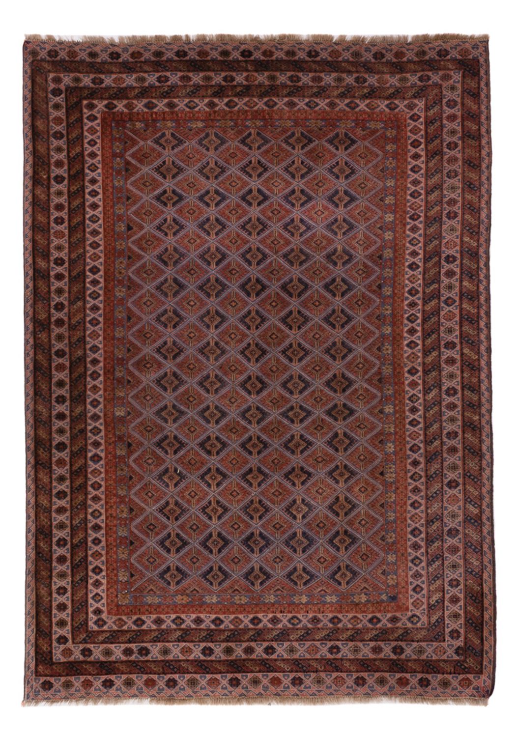 Kelim Rug - Oriental - 207 x 156 cm - dark red