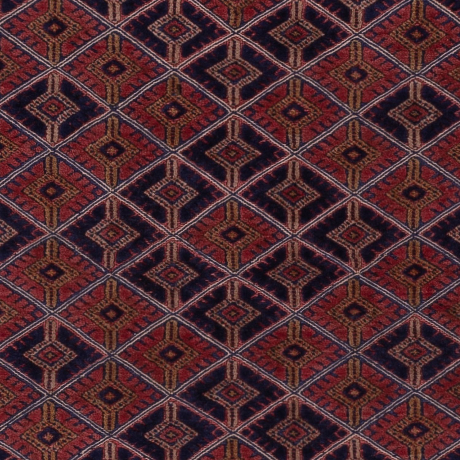 Kelim Rug - Oriental square  - 183 x 157 cm - dark red