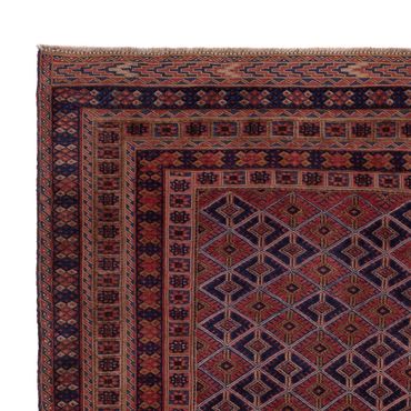 Kelim Rug - Oriental square  - 183 x 157 cm - dark red