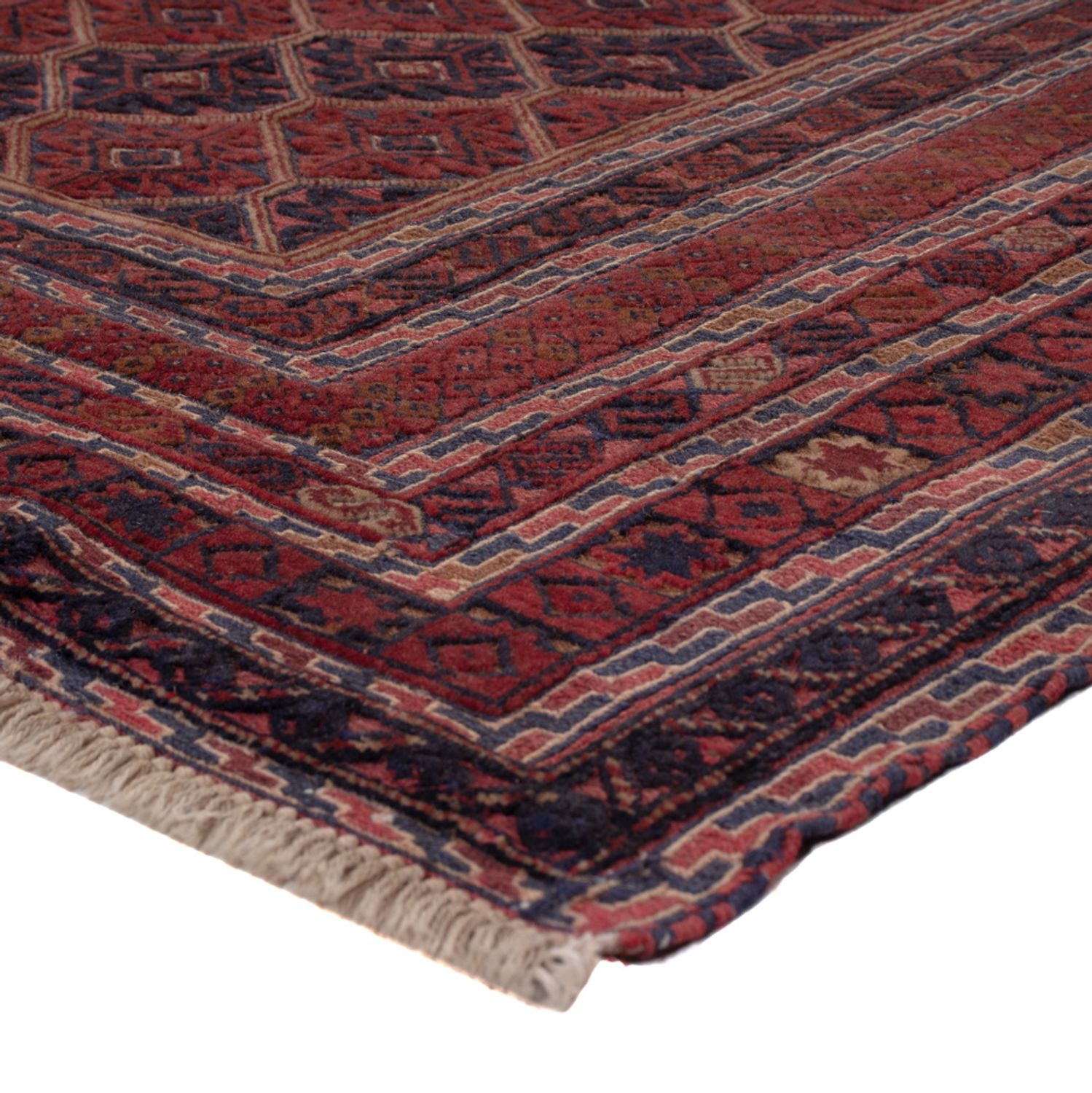 Kelim Rug - Oriental square  - 187 x 161 cm - dark red