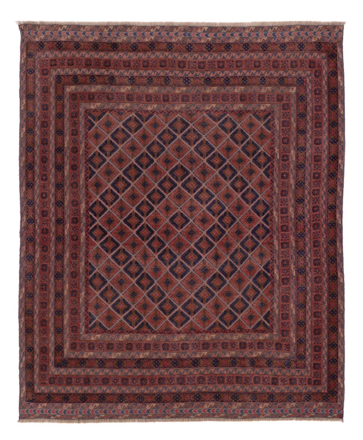 Kelim Rug - Oriental - 193 x 159 cm - dark red