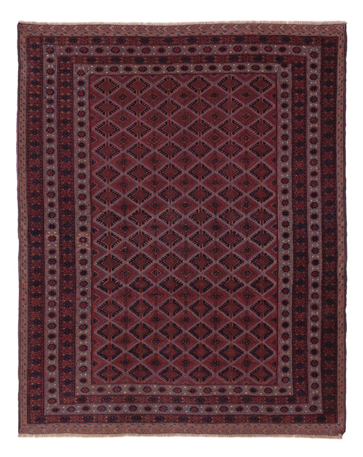 Kelim Rug - Oriental - 187 x 145 cm - dark red