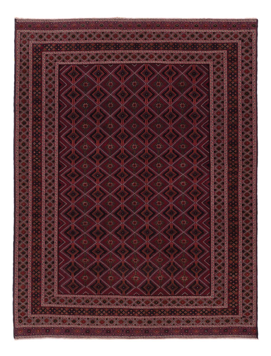 Kelim Rug - Oriental - 208 x 159 cm - dark red