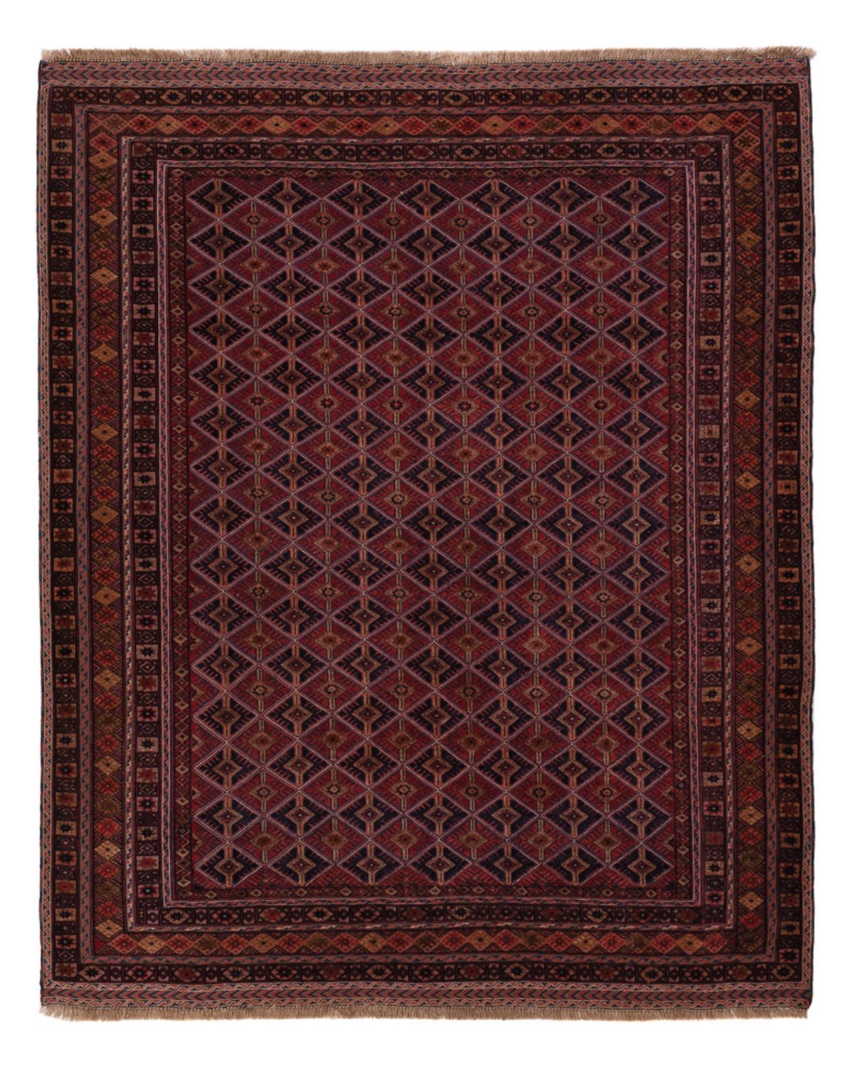 Kelim Rug - Oriental - 196 x 159 cm - dark red