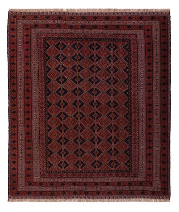 Kelim Rug - Oriental square  - 185 x 160 cm - dark red