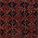 Kelim Rug - Oriental square  - 185 x 160 cm - dark red
