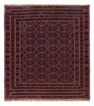 Kelim Rug - Oriental square  - 170 x 159 cm - dark red