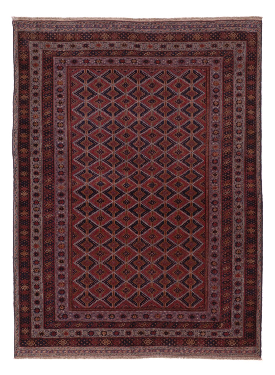 Kelim Rug - Oriental - 200 x 144 cm - dark red