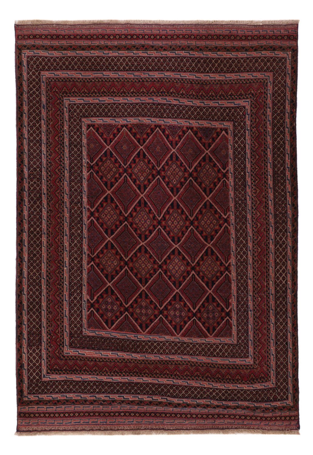Kelim Rug - Oriental - 198 x 139 cm - dark red