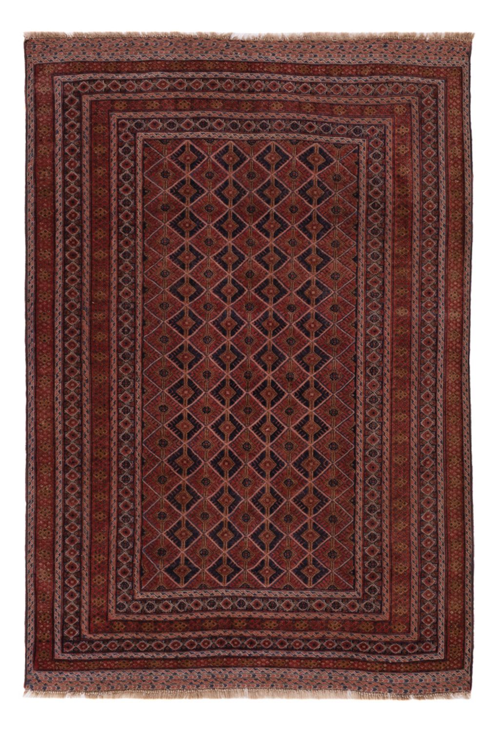 Kelim Rug - Oriental - 207 x 140 cm - dark red