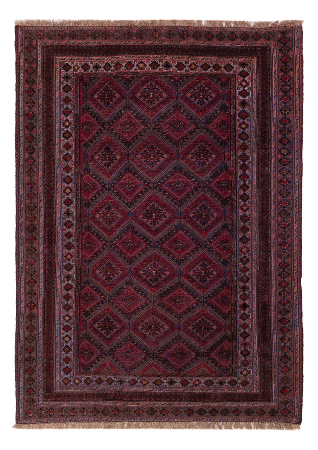 Kelim Rug - Oriental - 195 x 145 cm - dark red