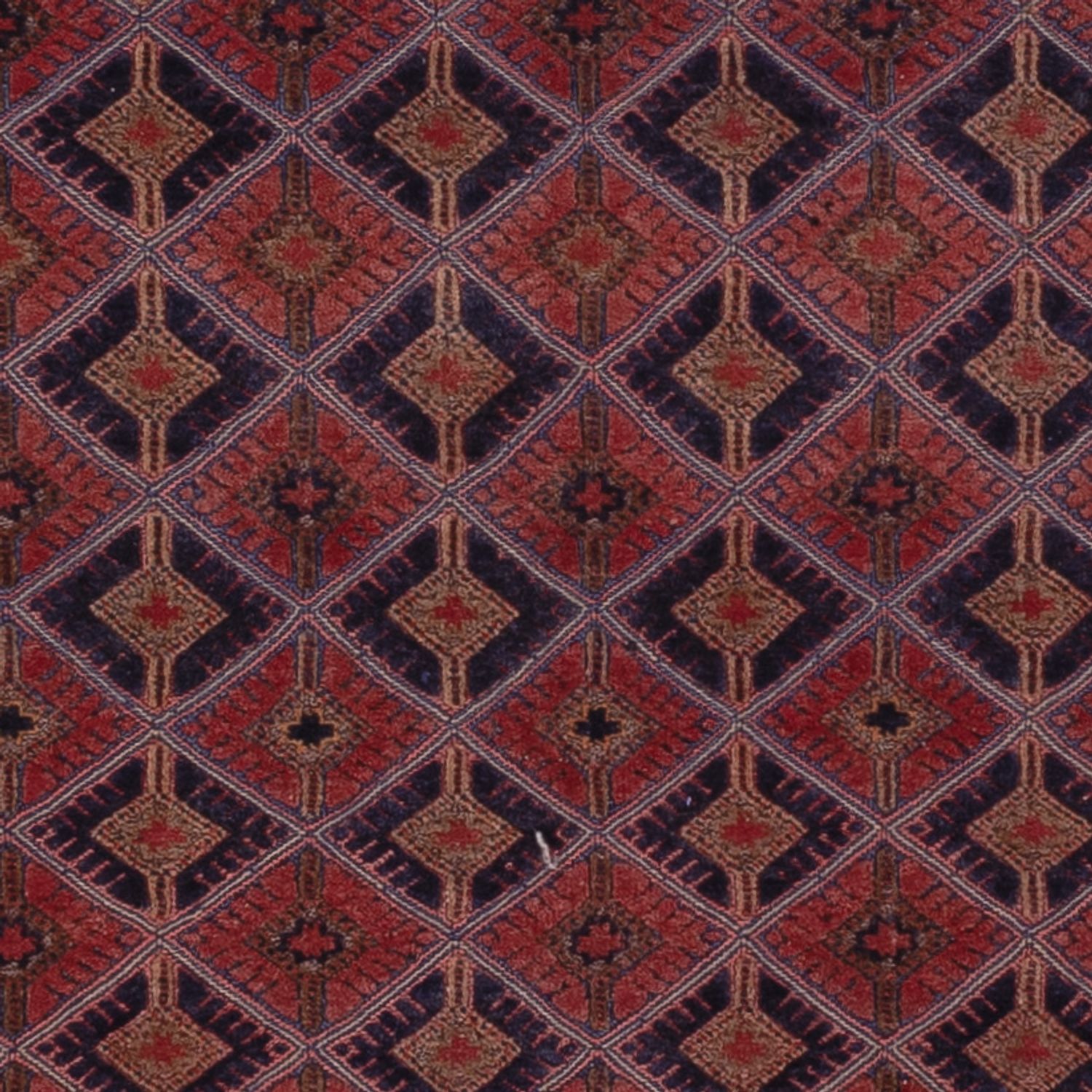 Kelim Rug - Oriental square  - 183 x 158 cm - dark red