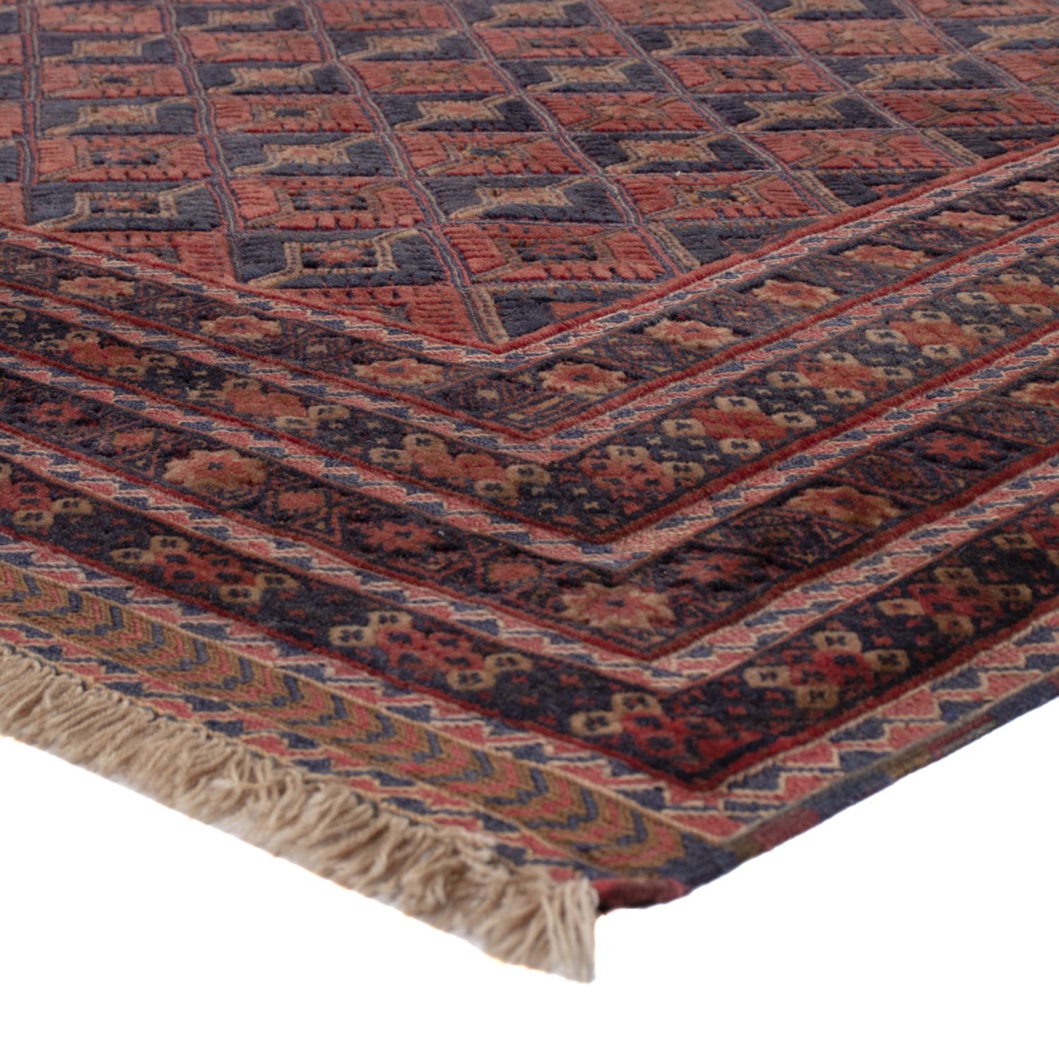 Kelim Rug - Oriental square  - 183 x 158 cm - dark red
