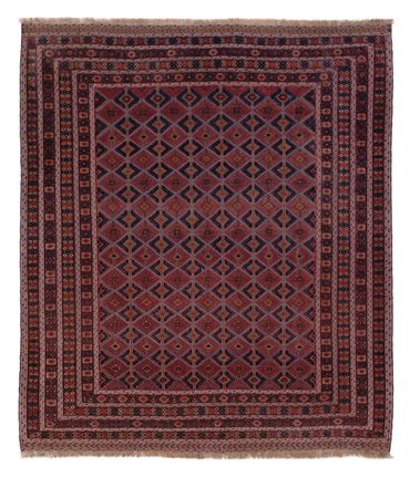 Kelim Rug - Oriental square  - 183 x 158 cm - dark red