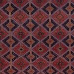 Kelim Rug - Oriental square  - 183 x 158 cm - dark red