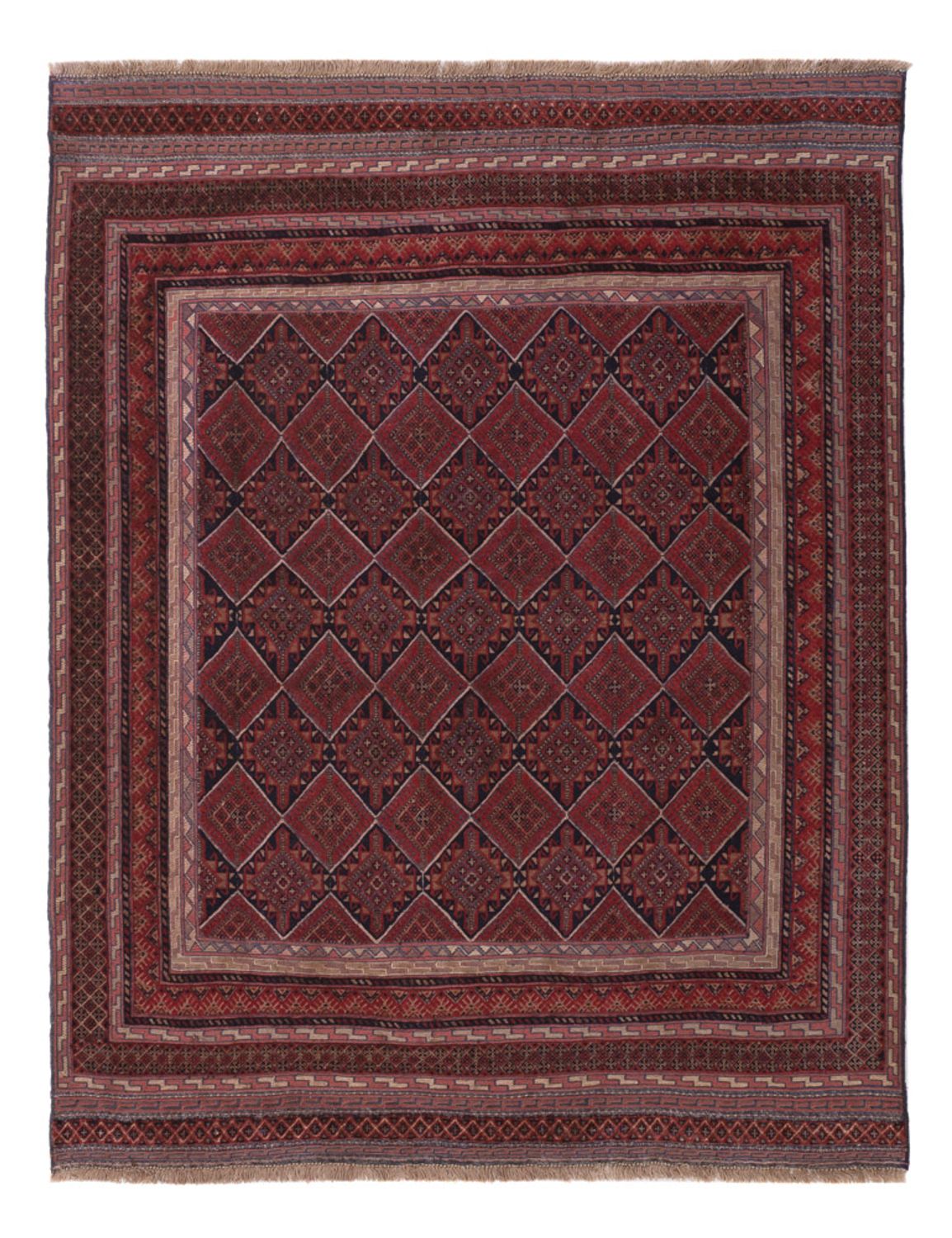 Kelim Rug - Oriental - 186 x 144 cm - dark red