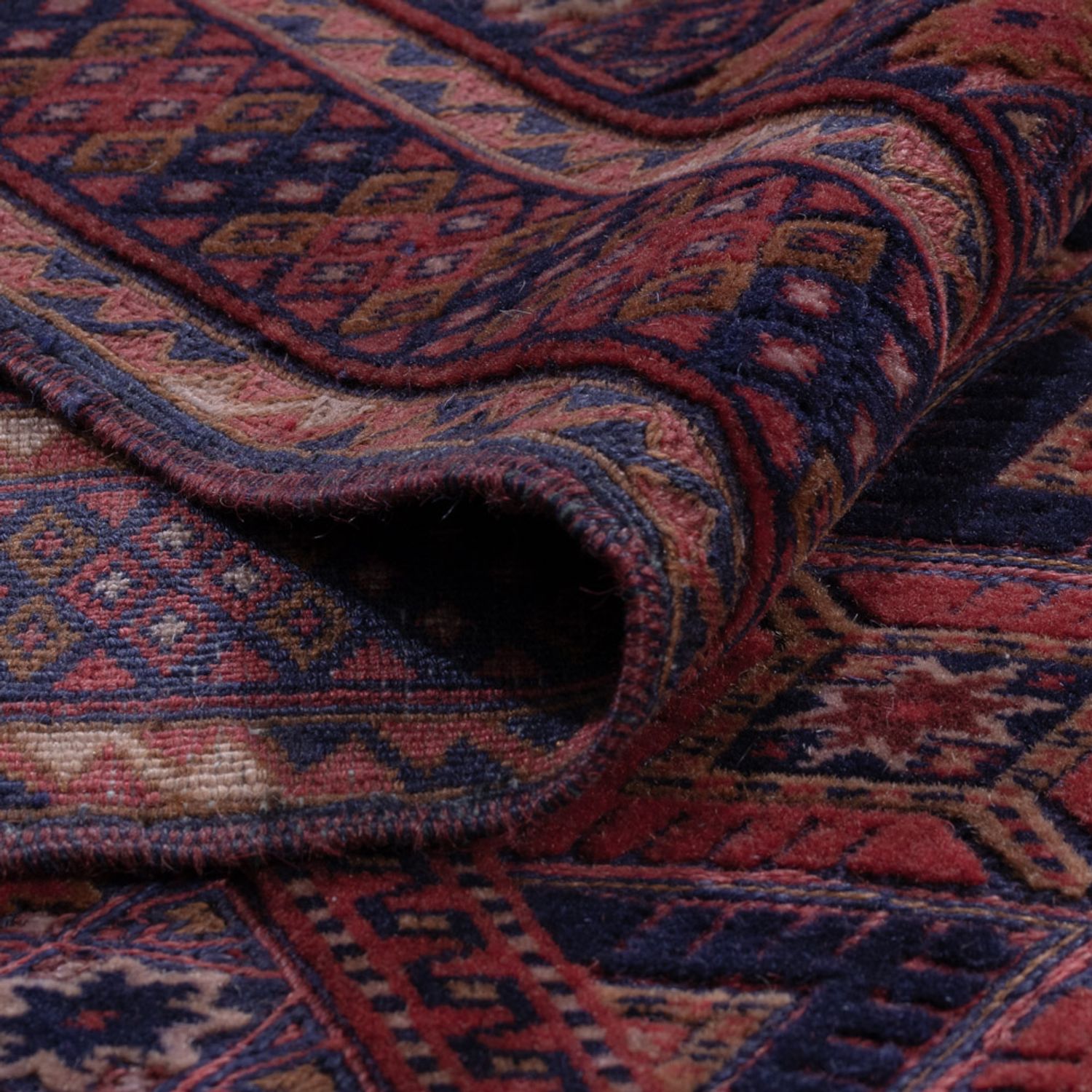 Kelim Rug - Oriental - 202 x 155 cm - dark red