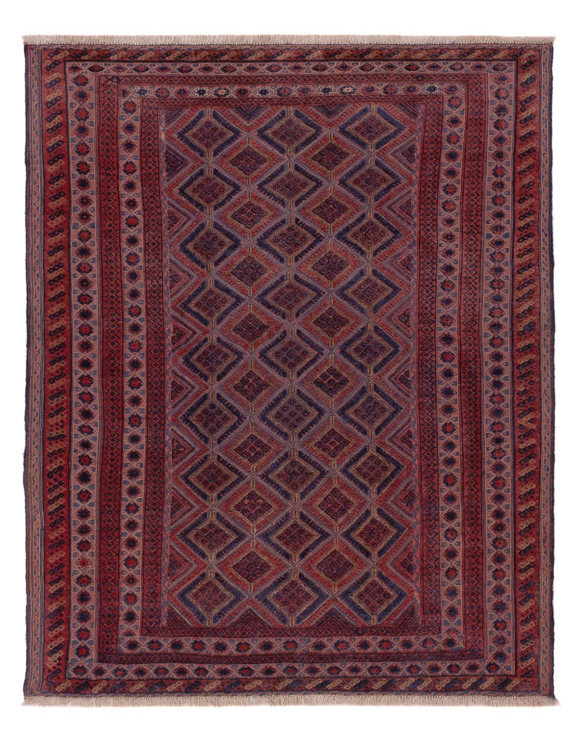 Kelim Rug - Oriental - 196 x 158 cm - dark red