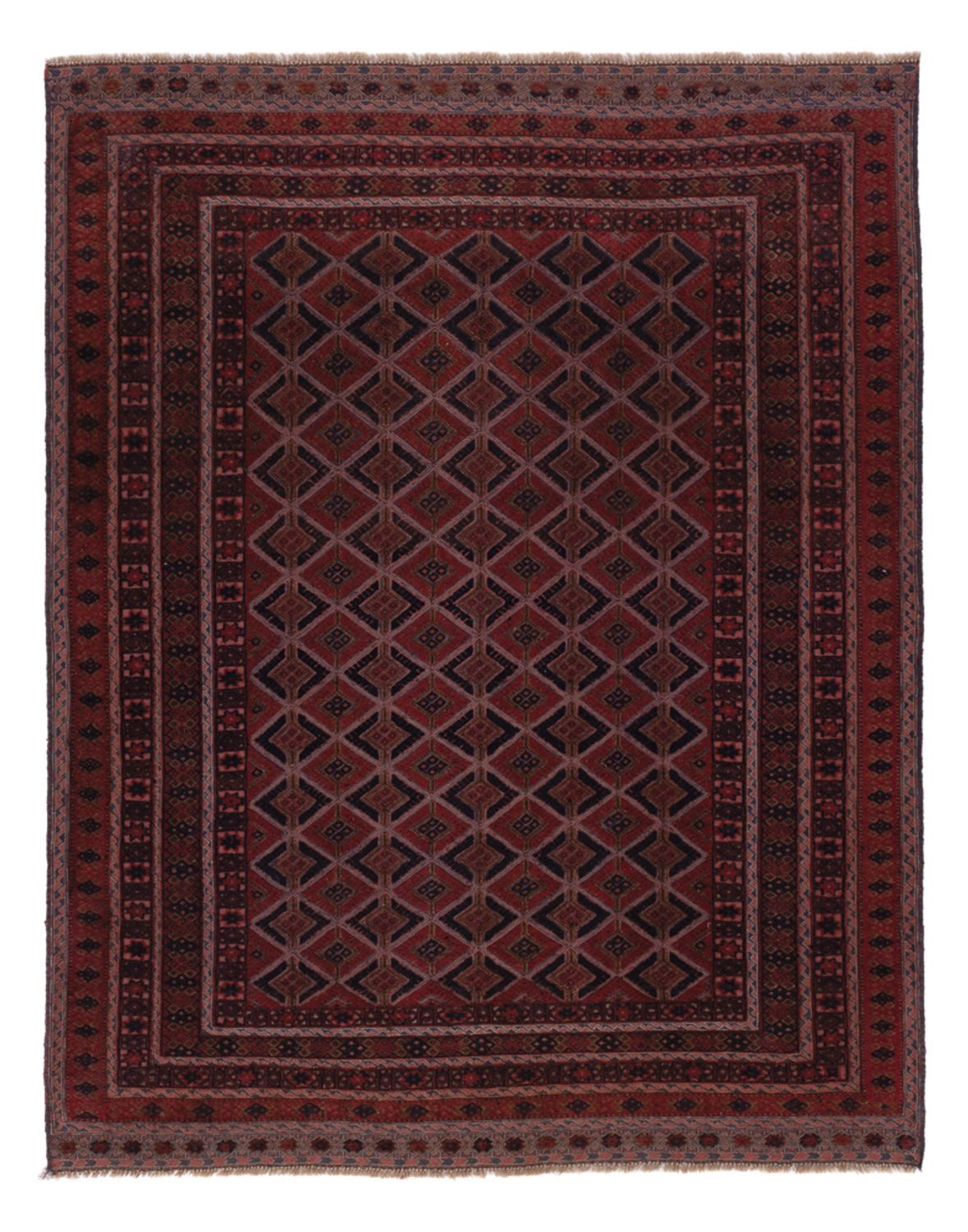 Kelim Rug - Oriental - 196 x 156 cm - dark red
