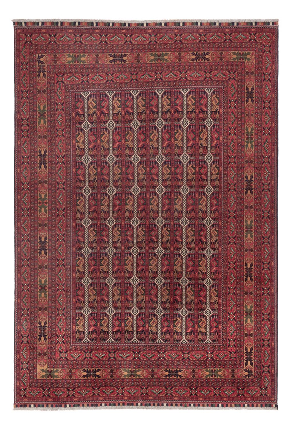 Afghan Rug - Royal - 283 x 193 cm - dark red