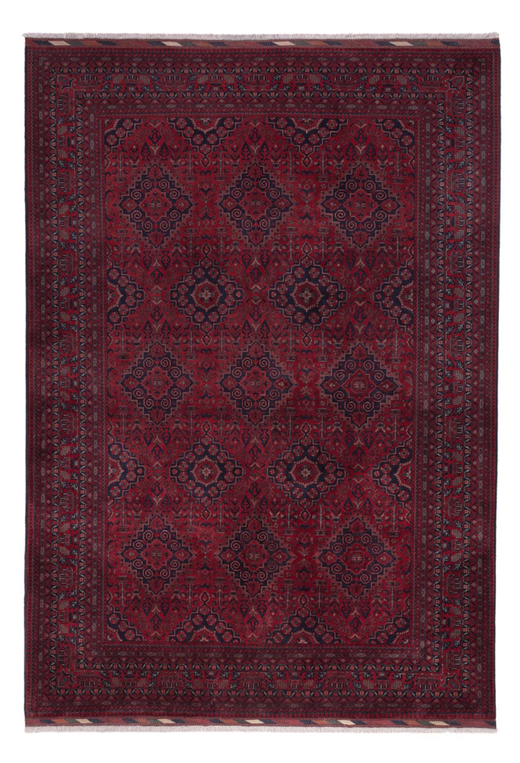 Afghan Rug - Royal - 297 x 206 cm - dark red
