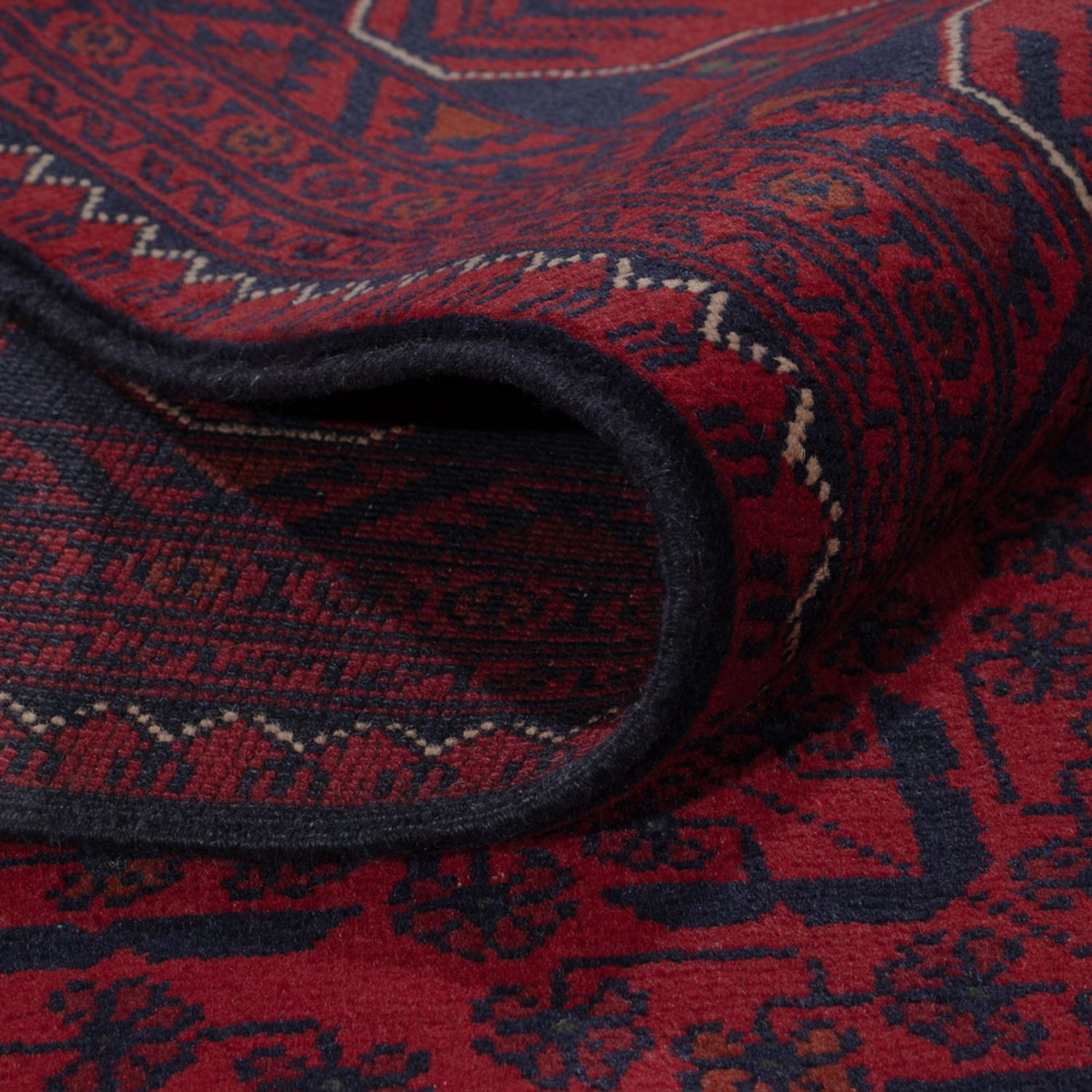 Afghan Rug - Kunduz - 299 x 197 cm - dark red