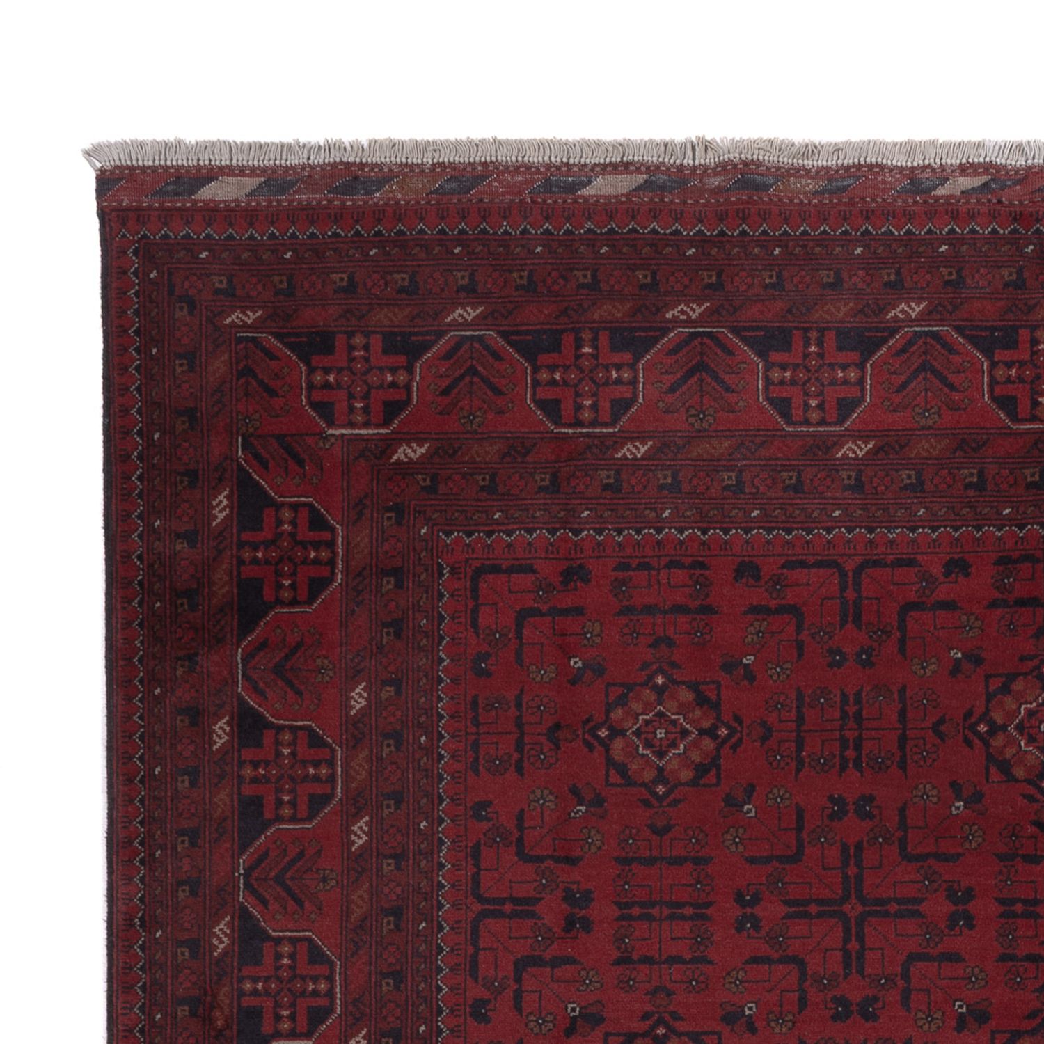 Afghan Rug - Kunduz - 306 x 196 cm - dark red