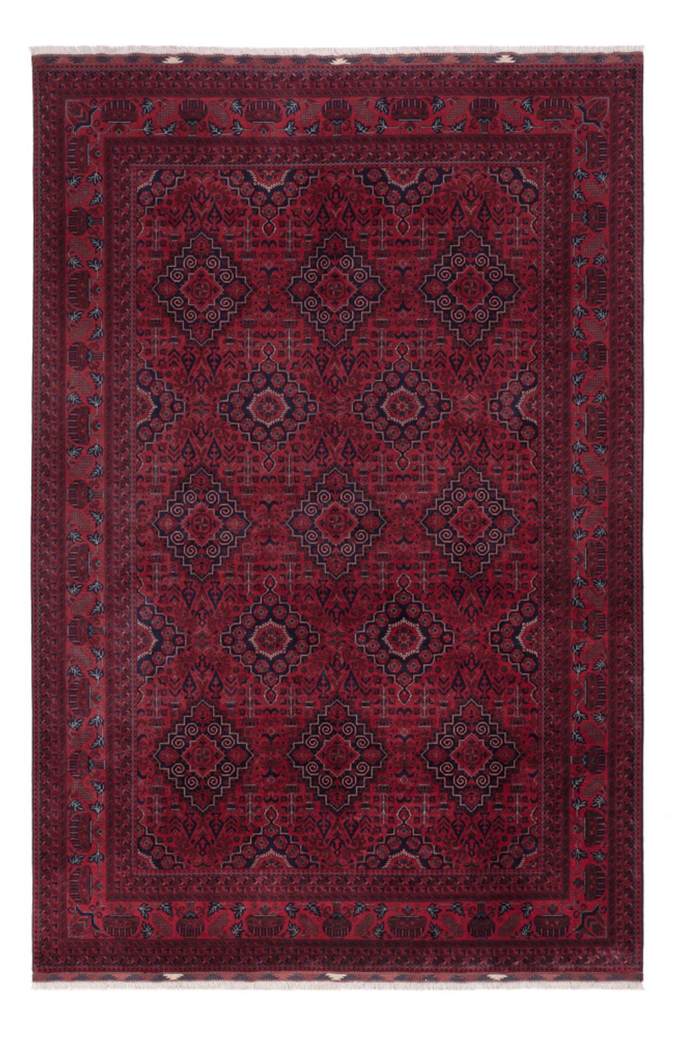 Afghan Rug - Royal - 301 x 201 cm - dark red