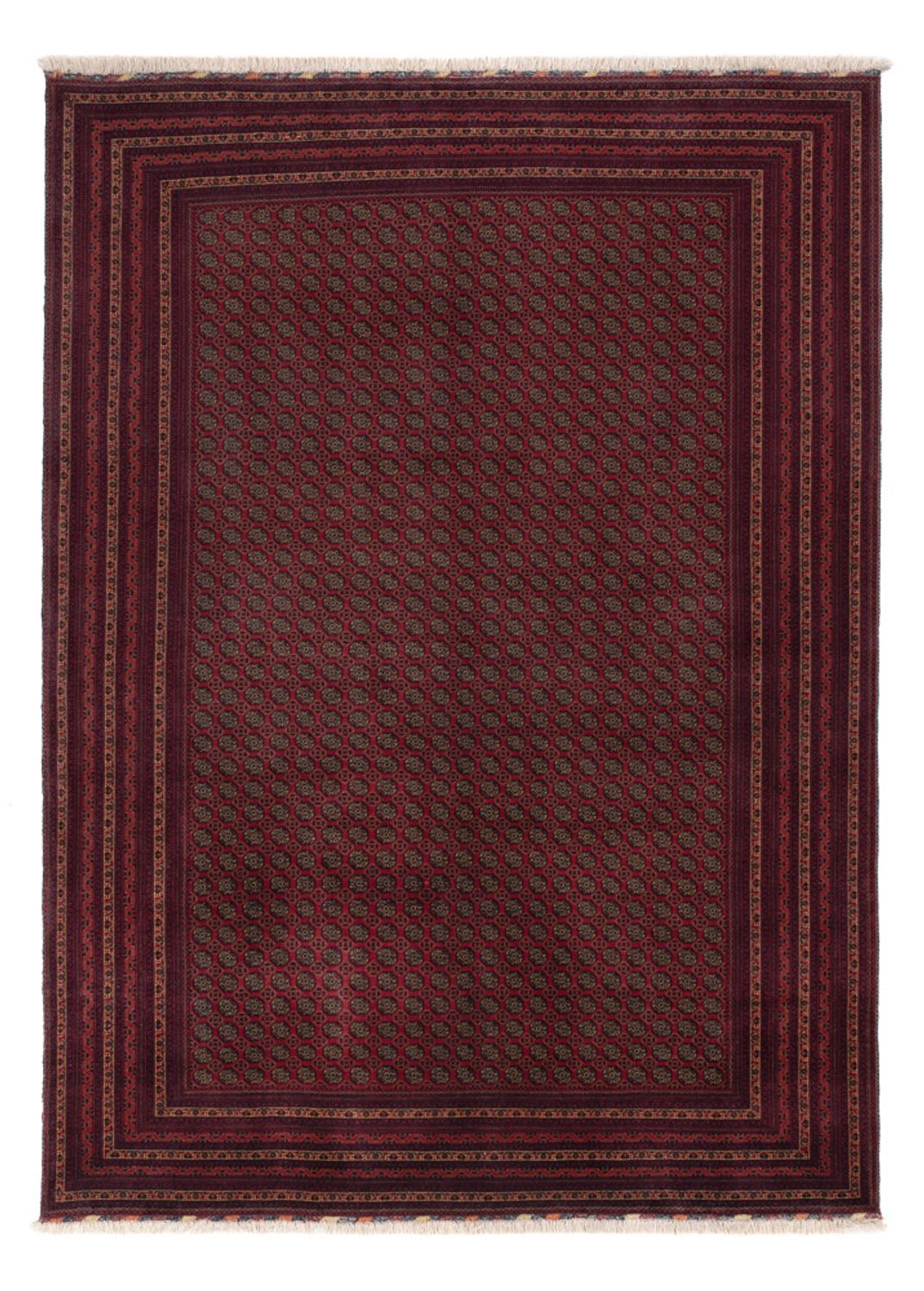 Afghan Rug - Royal - 295 x 206 cm - dark red