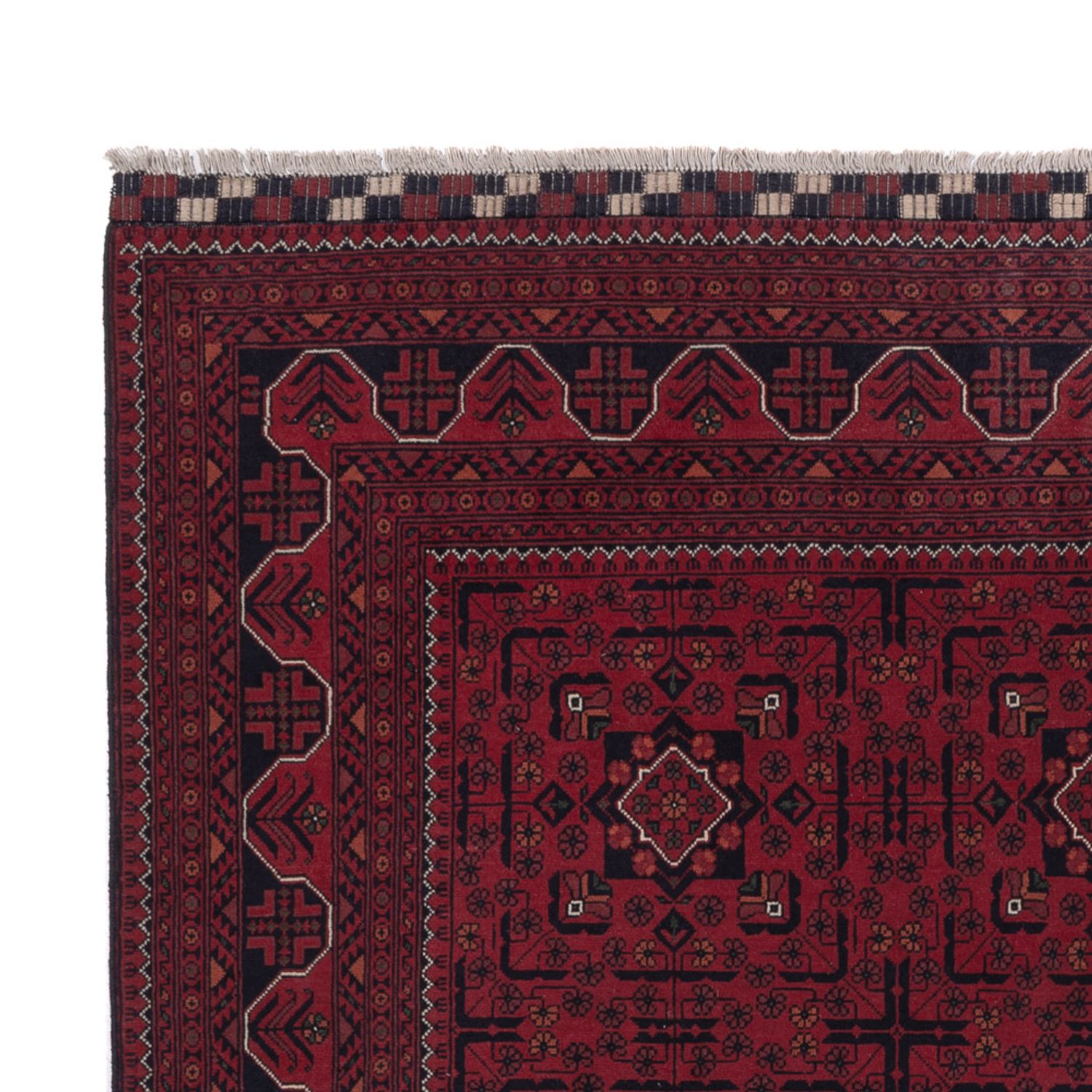 Afghan Rug - Kunduz - 300 x 197 cm - dark red