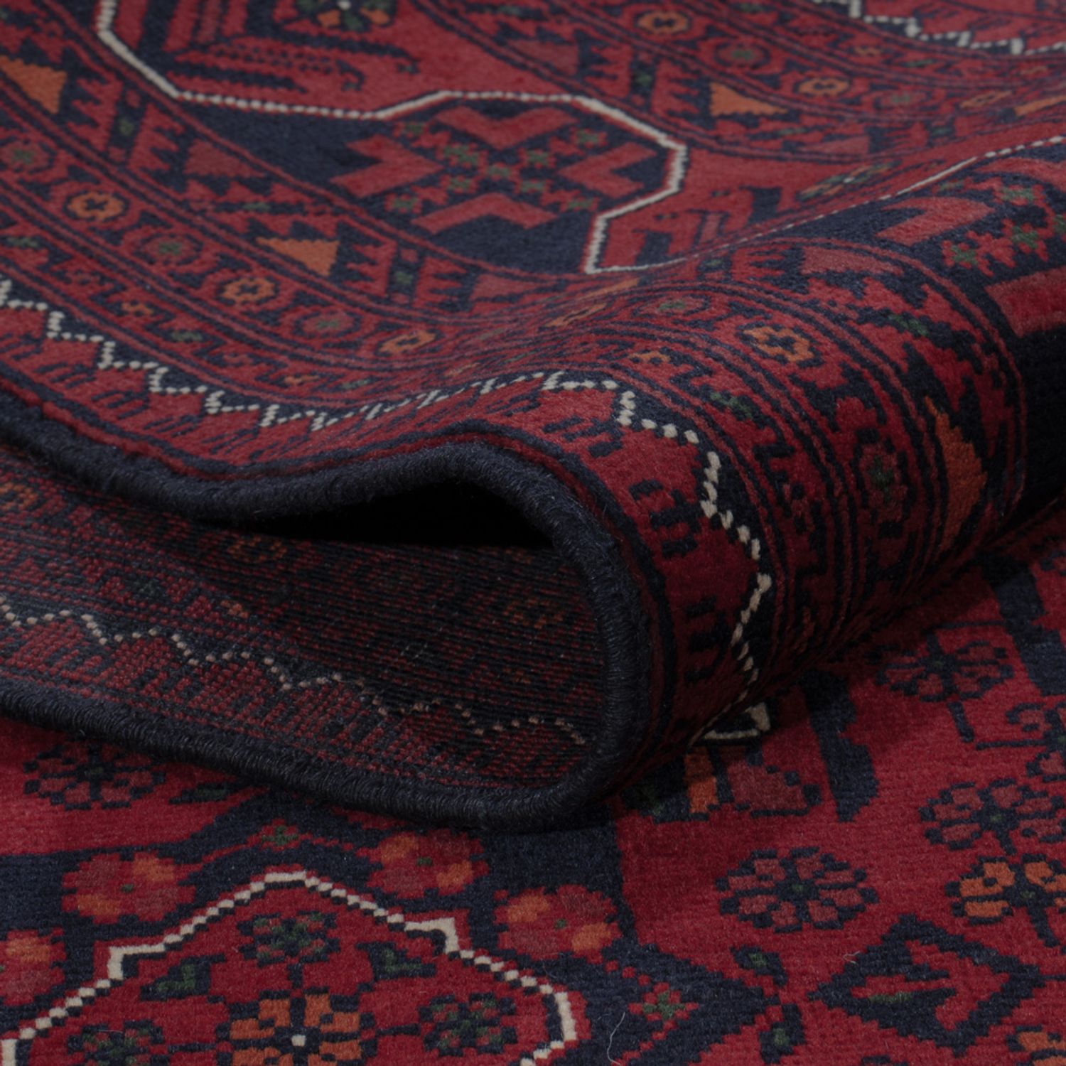 Afghan Rug - Kunduz - 300 x 197 cm - dark red