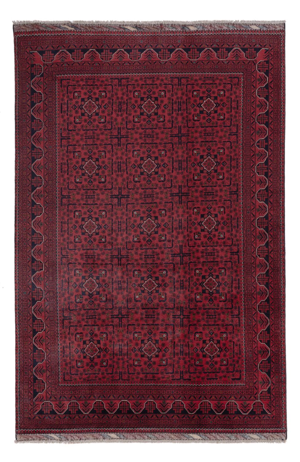 Afghan Rug - Kunduz - 288 x 194 cm - dark red
