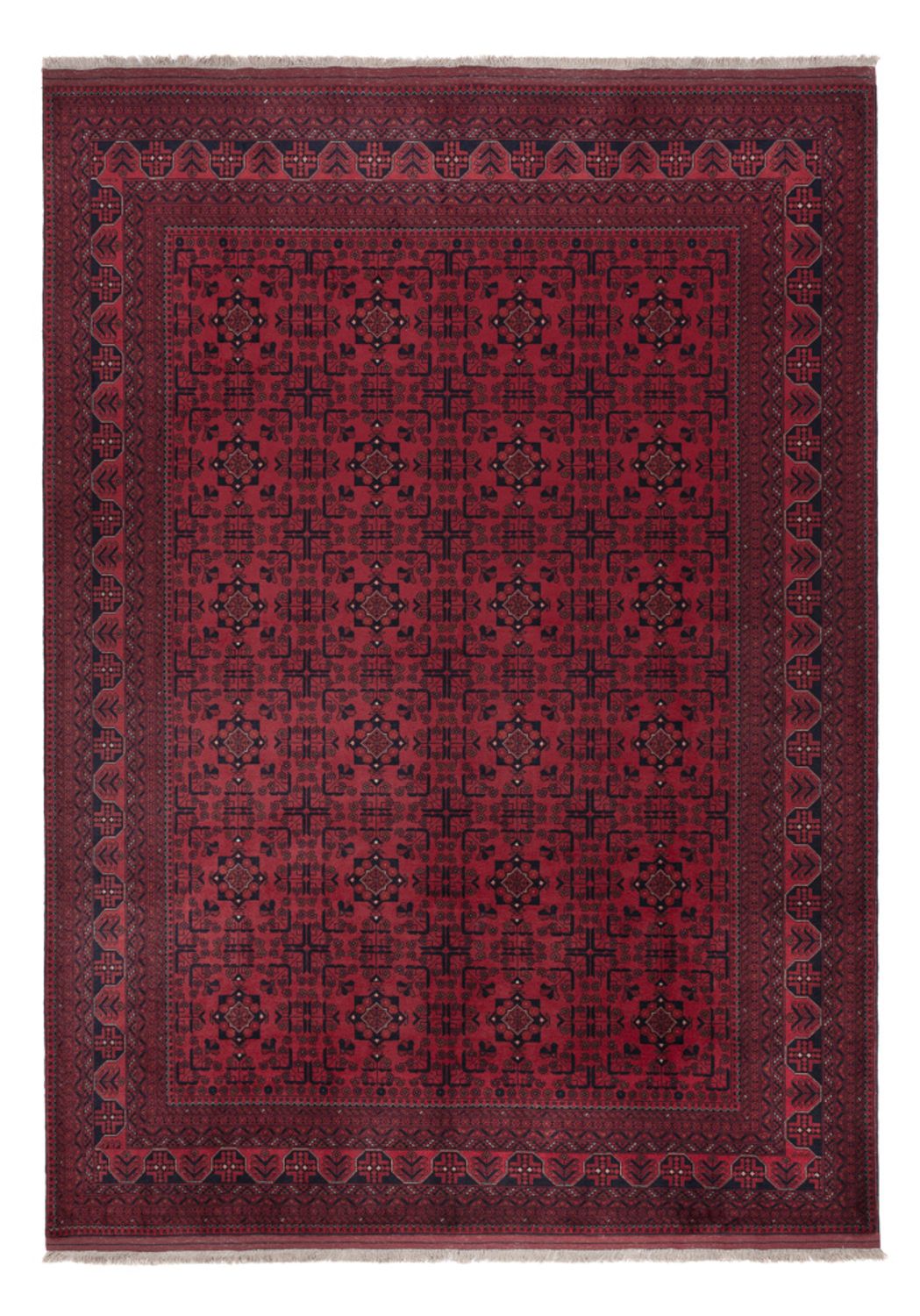Afghan Rug - Royal - 288 x 202 cm - dark red