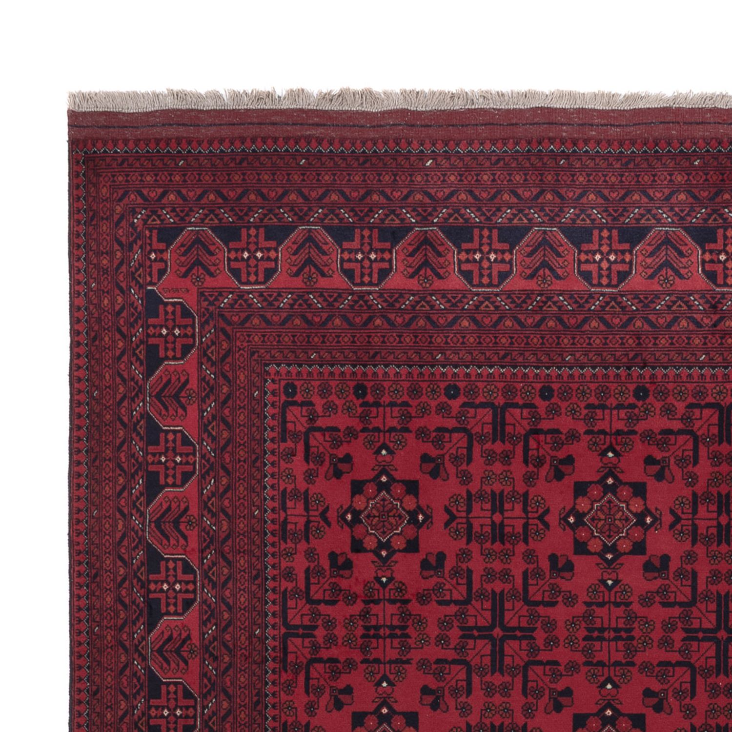 Afghan Rug - Royal - 288 x 202 cm - dark red